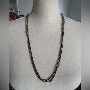 Elegant Black and Gold Beaded Necklace